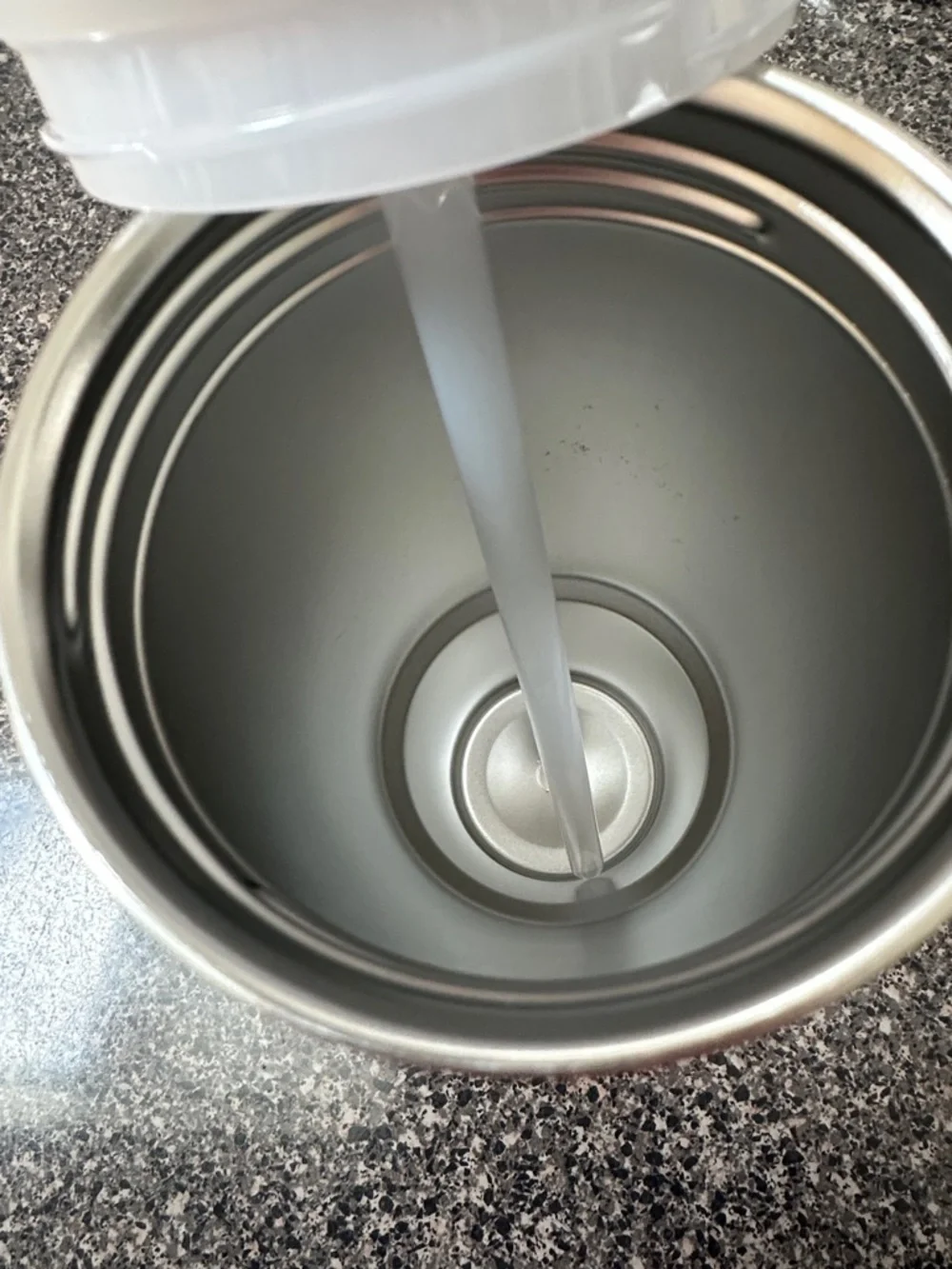 Stanley White Travel Tumbler with Handle and Stainless Accent - Picture 3 of 4